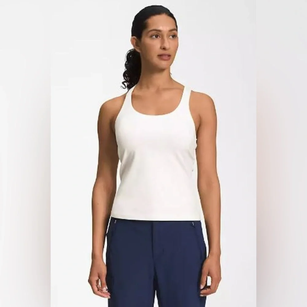 THE NORTH FACE Dune Sky Performance Tank Moisture Wicking Off White NWOT Medium - Picture 3 of 12